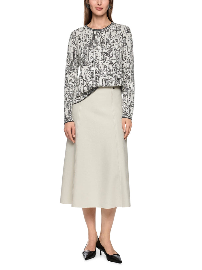 Marc Cain Knitted in Germany fine knit jumper in Smoke ZC 41.31 M38