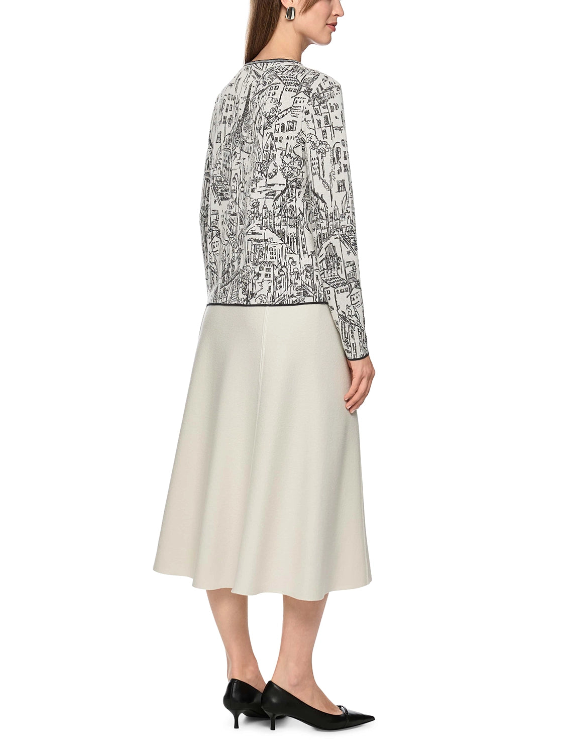 Marc Cain Knitted in Germany fine knit jumper in Smoke ZC 41.31 M38