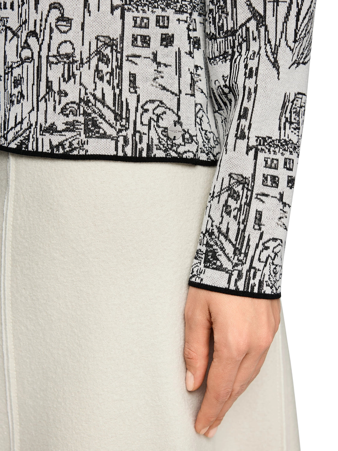 Marc Cain Knitted in Germany fine knit jumper in Smoke ZC 41.31 M38