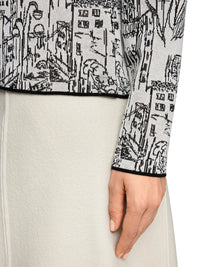 Marc Cain Knitted in Germany fine knit jumper in Smoke ZC 41.31 M38