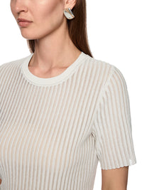 Marc Cain Knitted in Germany short-sleeved jumper in Smoke ZC 41.46 M49