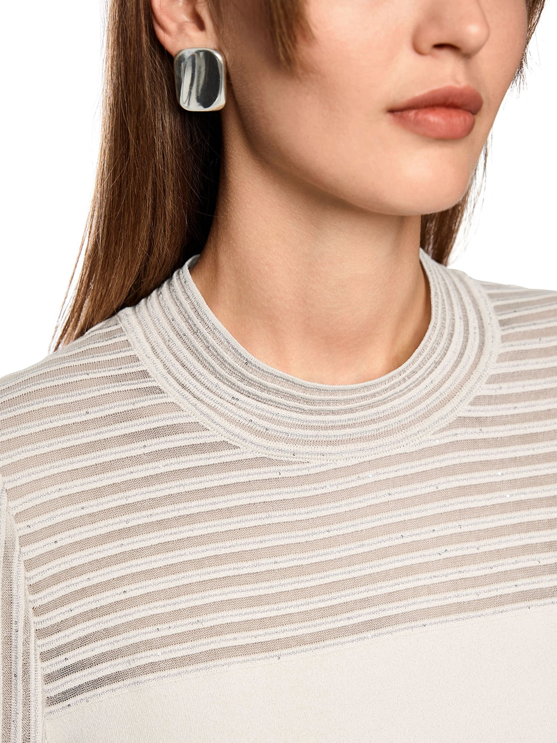 Marc Cain Knitted in Germany fine knit jumper in Smoke ZC 41.51 M49