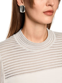 Marc Cain Knitted in Germany fine knit jumper in Smoke ZC 41.51 M49