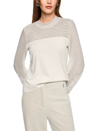 Marc Cain Knitted in Germany fine knit jumper in Smoke ZC 41.51 M49