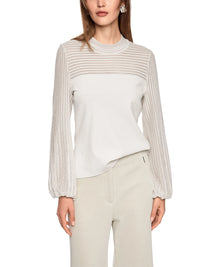 Marc Cain Knitted in Germany fine knit jumper in Smoke ZC 41.51 M49