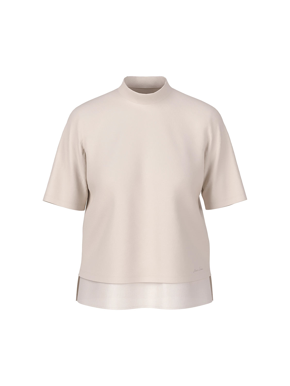 Marc Cain Shirt with silk trim in Smoke ZC 48.17 J15