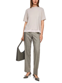 Marc Cain Shirt with silk trim in Smoke ZC 48.17 J15