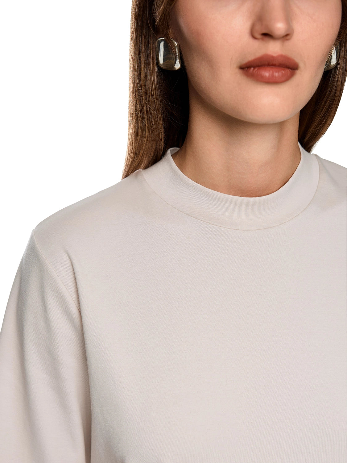 Marc Cain Shirt with silk trim in Smoke ZC 48.17 J15