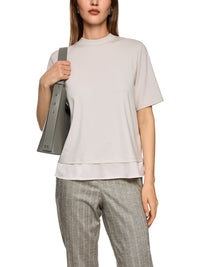 Marc Cain Shirt with silk trim in Smoke ZC 48.17 J15