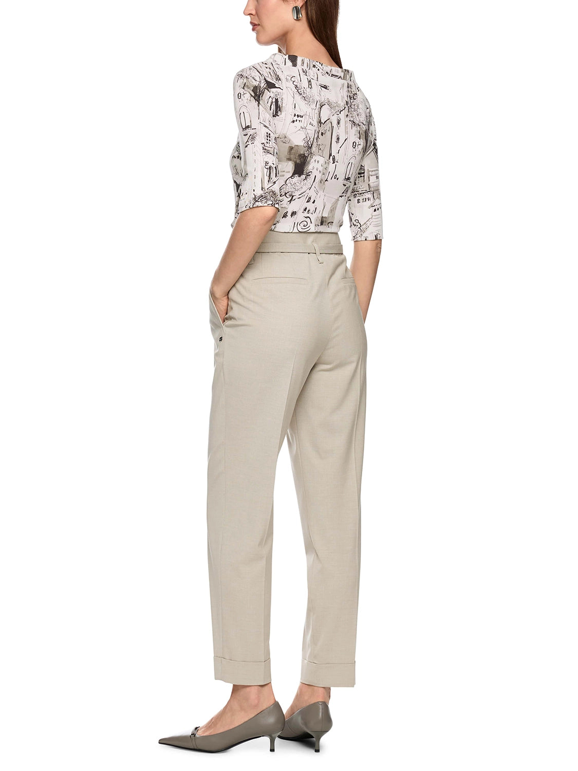 Marc Cain Shirt with CITY motif in Smoke ZC 48.45 J37