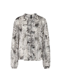 Marc Cain CITY blouse made from recycled material in Smoke ZC 51.22 W74