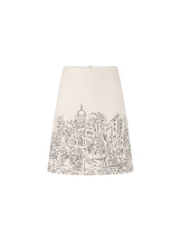 Marc Cain Knitted in Germany new wool skirt in Smoke ZC 71.18 J29