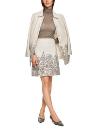 Marc Cain Knitted in Germany new wool skirt in Smoke ZC 71.18 J29