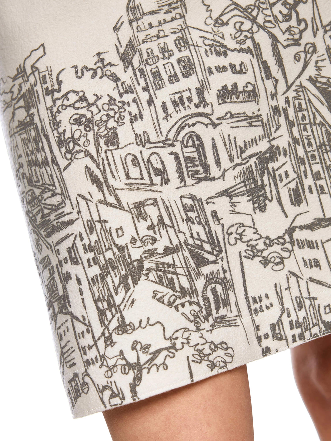 Marc Cain Knitted in Germany new wool skirt in Smoke ZC 71.18 J29