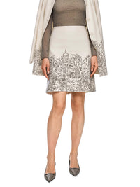 Marc Cain Knitted in Germany new wool skirt in Smoke ZC 71.18 J29