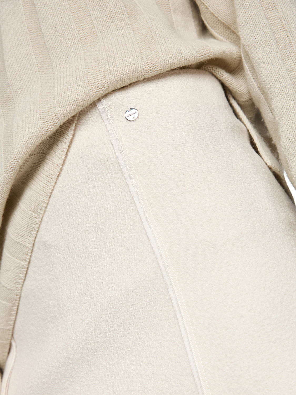 Marc Cain Knitted in Germany boiled wool skirt in Smoke ZC 71.19 J30