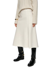 Marc Cain Knitted in Germany boiled wool skirt in Smoke ZC 71.19 J30