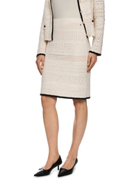 Marc Cain Knitted in Germany ajour skirt in Smoke ZC 71.27 M45