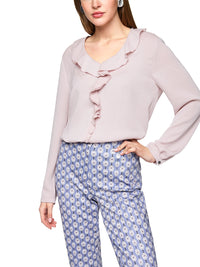 Marc Cain Rethink Together ruffled blouse ZC 51.08 W39 - Pre-Order November Delivery