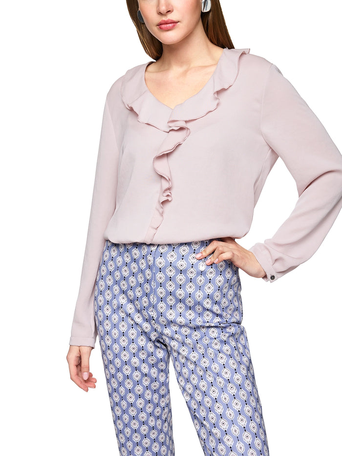 Marc Cain Rethink Together ruffled blouse ZC 51.08 W39 - Pre-Order November Delivery