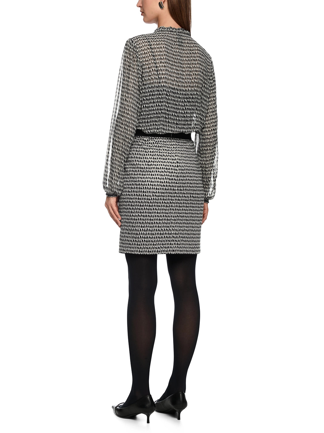 Marc Cain Semi-transparent blouse with ruffles ZC 51.22 W97