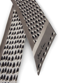 Marc Cain Narrow silk scarf with print in Soft Charcoal ZC B4.20 Z43