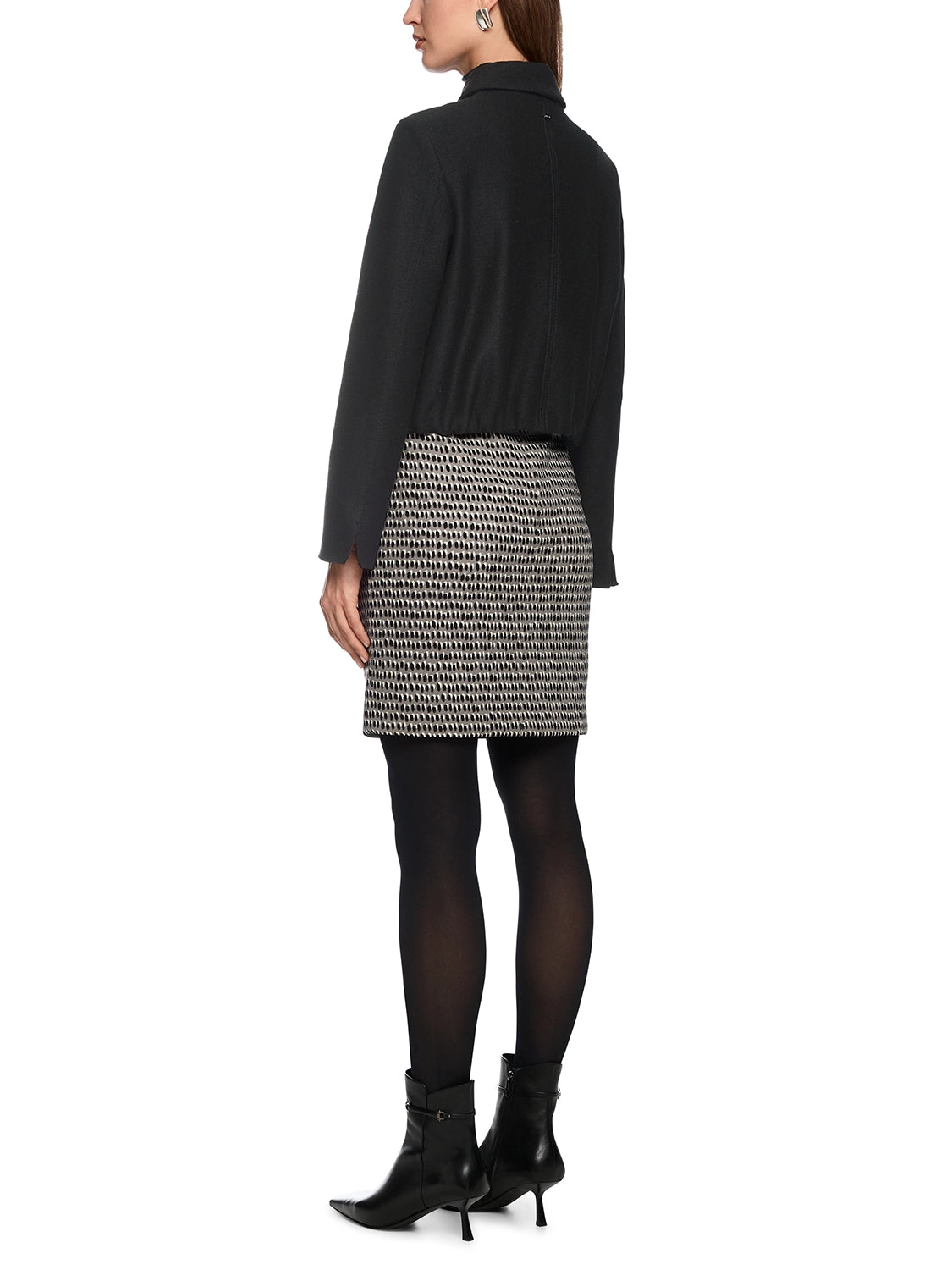 Marc Cain Knitted in Germany new wool jacket in Black ZC 31.12 J30