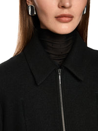 Marc Cain Knitted in Germany new wool jacket in Black ZC 31.12 J30