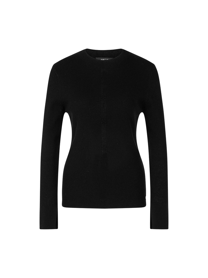 Marc Cain Elegant long-sleeved floral detail top ZC 41.19 M53 - Pre-Order November Delivery