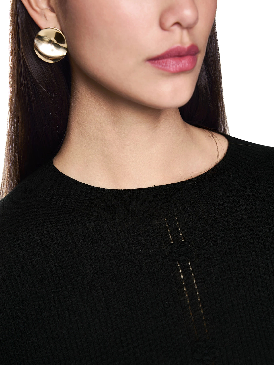 Marc Cain Elegant long-sleeved floral detail top ZC 41.19 M53 - Pre-Order November Delivery
