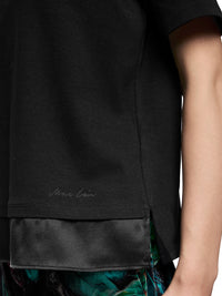 Marc Cain Shirt with silk trim in Black ZC 48.17 J15