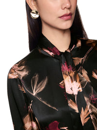 Marc Cain Turtleneck blouse with floral print ZC 51.11 W28 - Pre-Order November Delivery