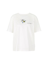 MarcCain Soft Cotton Bee Embroidery Top US4821J47