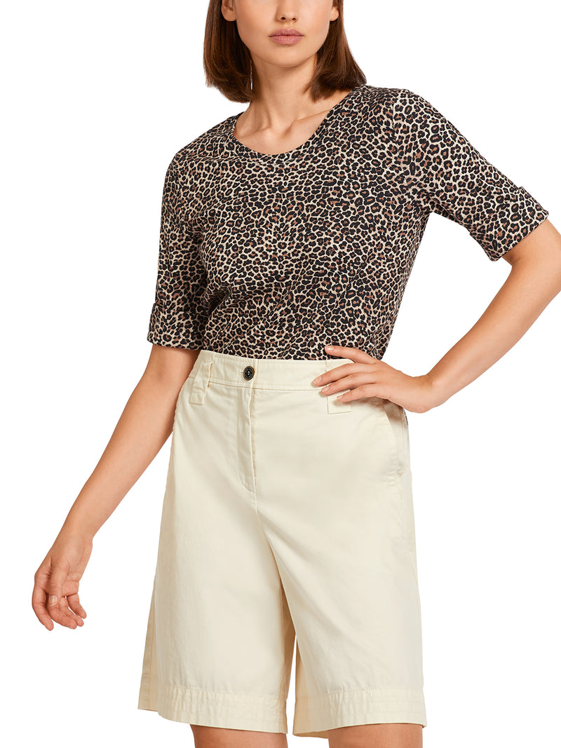 MarcCain Leopard Print Top US4839J12