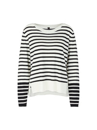 MarcCain Sweater with Braid Stripes US4112M74