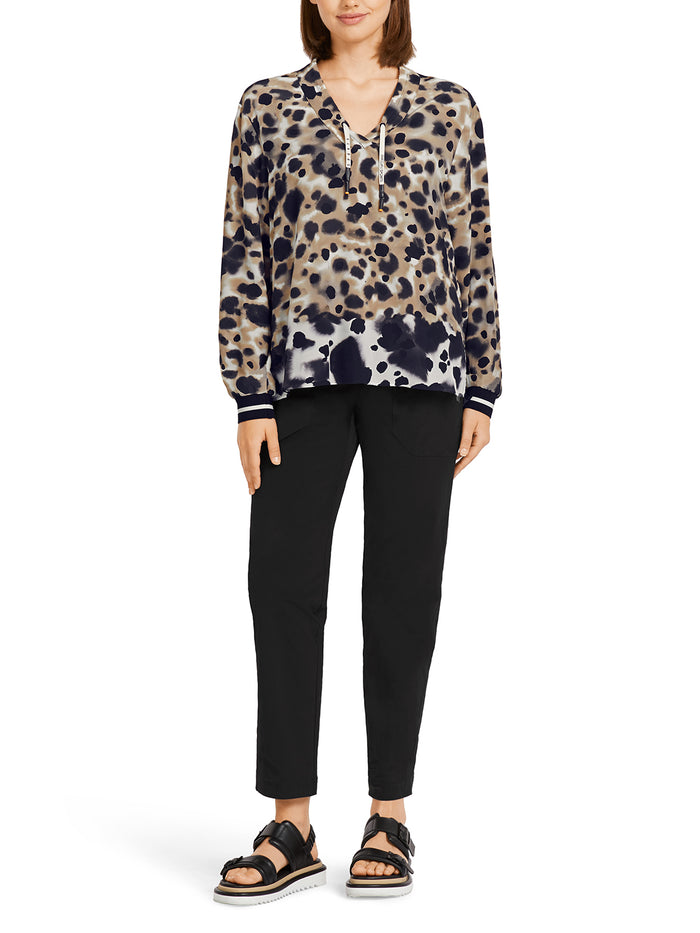 MarcCain "Rethink Togeter" Printed Top US5506W40