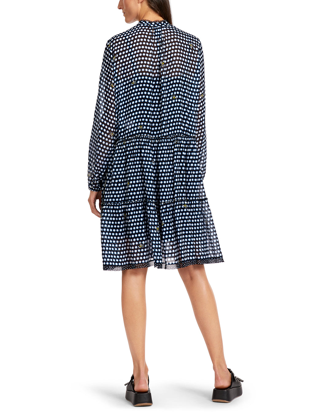 MarcCain Polka Dot Dress with Bee Print US2102W31