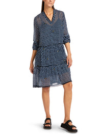 MarcCain Polka Dot Dress with Bee Print US2102W31