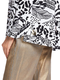 Marc Cain Printed "Rethink Together” Shirt Blouse WS 51.04 W06