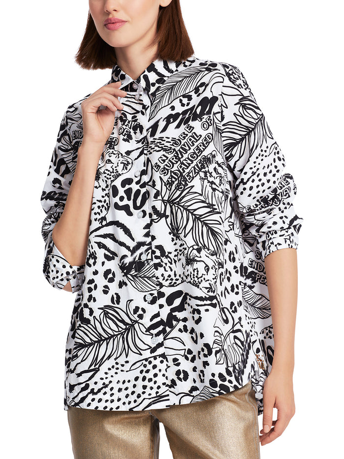 Marc Cain Printed "Rethink Together” Shirt Blouse WS 51.04 W06 - Pre Order End of May Delivery