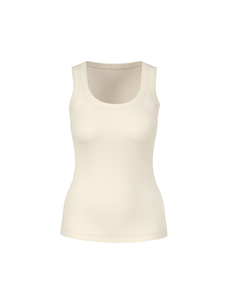 Marc Cain Sleeveless Top in Cotton Rib YS 61.25 J50
