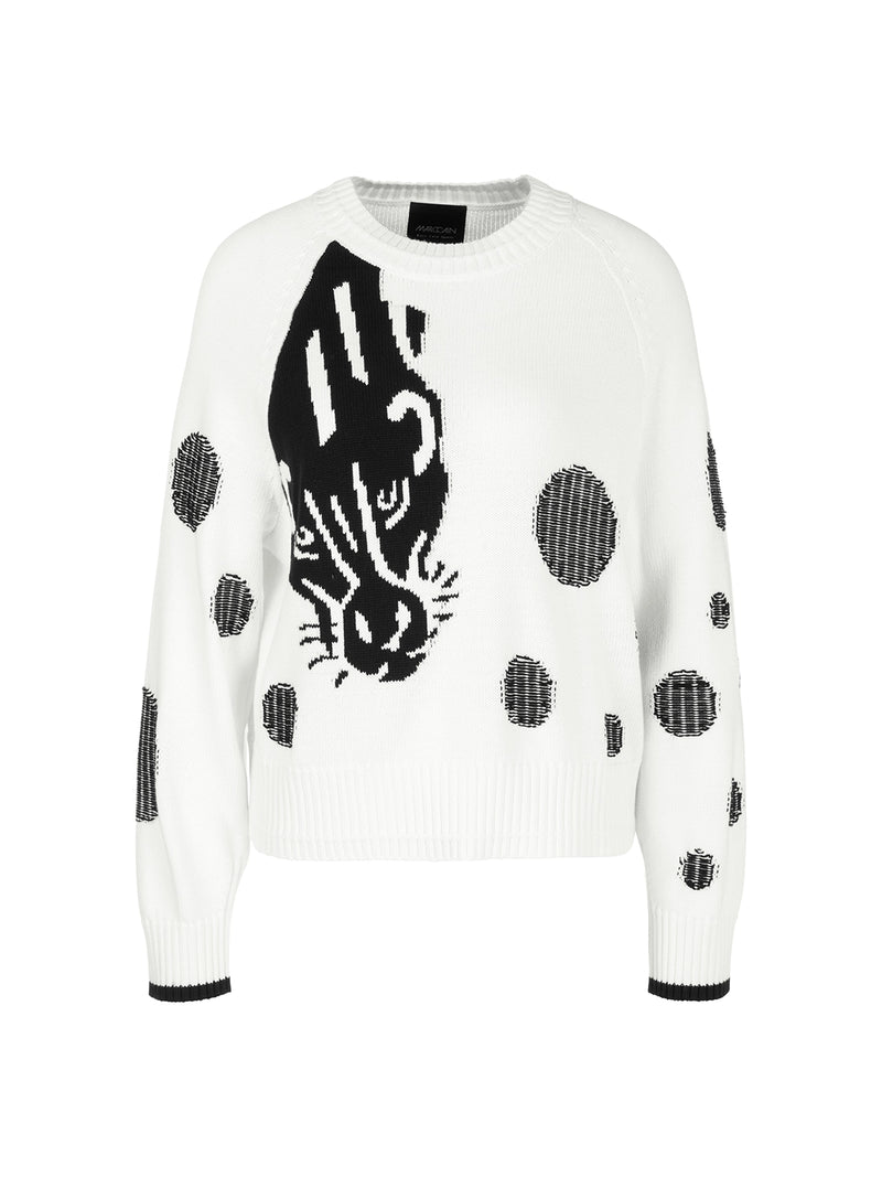 Marc Cain Raglan sweater with panther motif YS 41.21 M52 - Pre-Order May Delivery