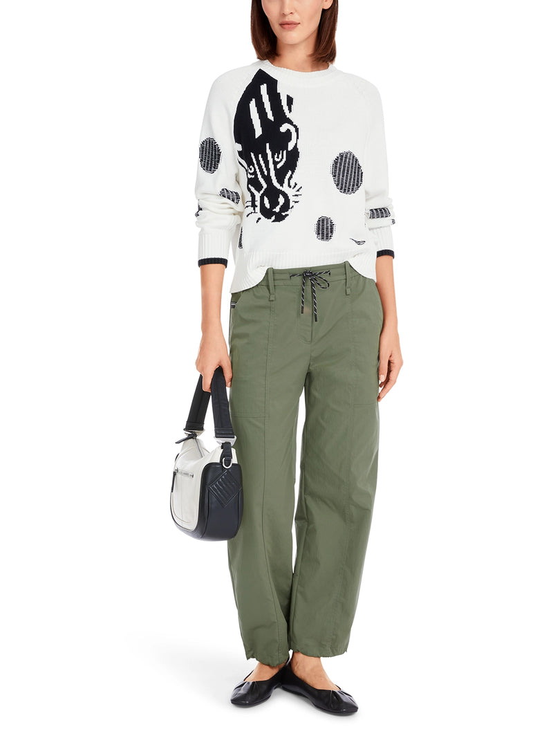 Marc Cain Raglan sweater with panther motif YS 41.21 M52 - Pre-Order May Delivery