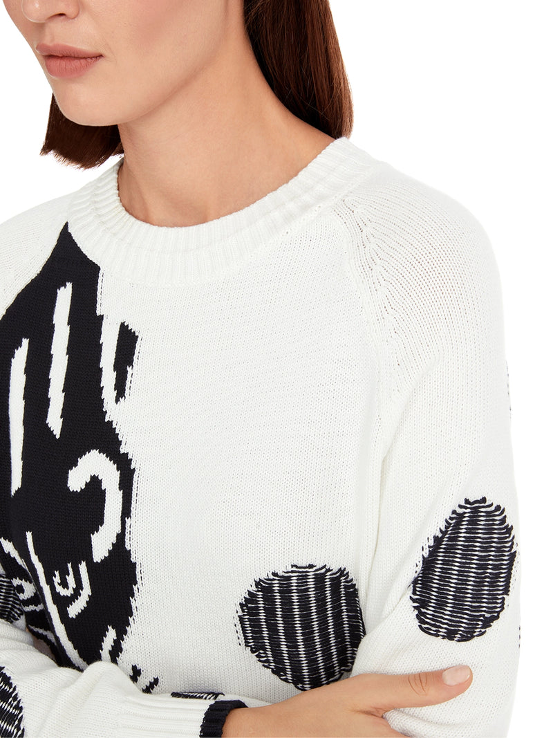 Marc Cain Raglan sweater with panther motif YS 41.21 M52 - Pre-Order May Delivery