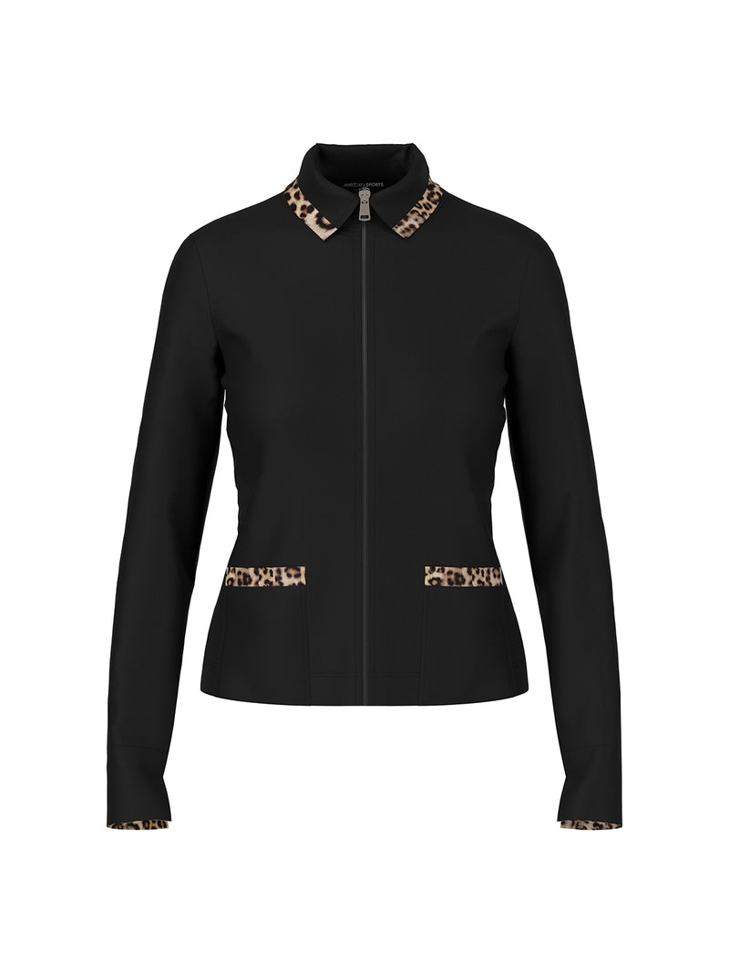 Marc Cain Zip jacket in cotton rib YS 31.12 J20 - Pre-Order May Delivery