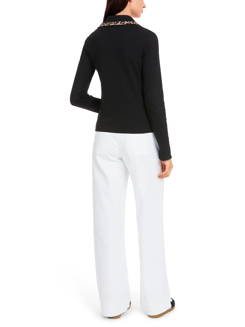 Marc Cain Zip jacket in cotton rib YS 31.12 J20 - Pre-Order May Delivery