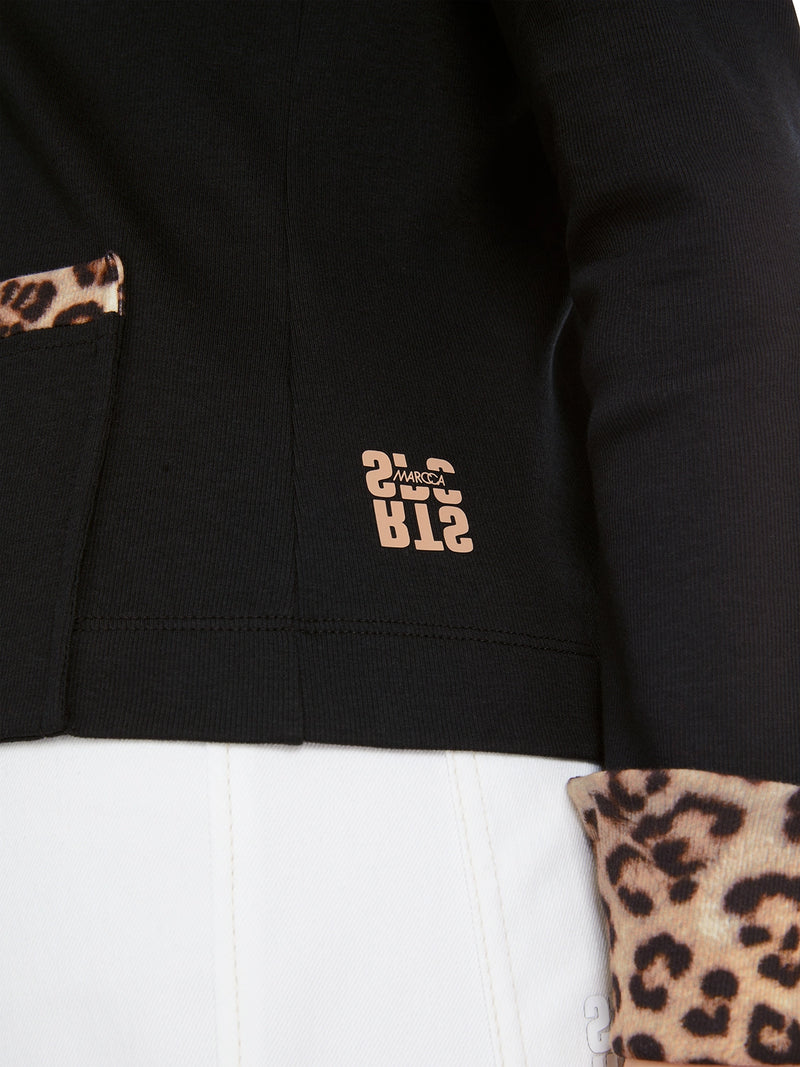 Marc Cain Zip jacket in cotton rib YS 31.12 J20 - Pre-Order May Delivery