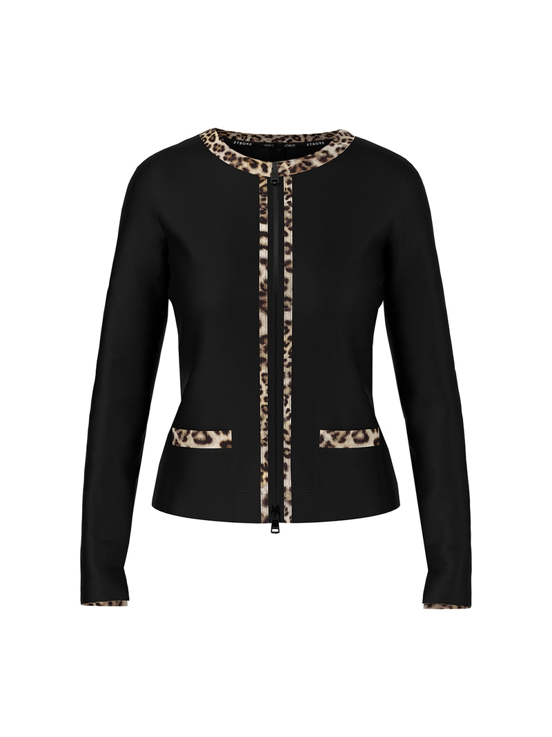 Marc Cain Zip jacket in cotton jersey YS 31.27 J20 - Pre-Order May Delivery