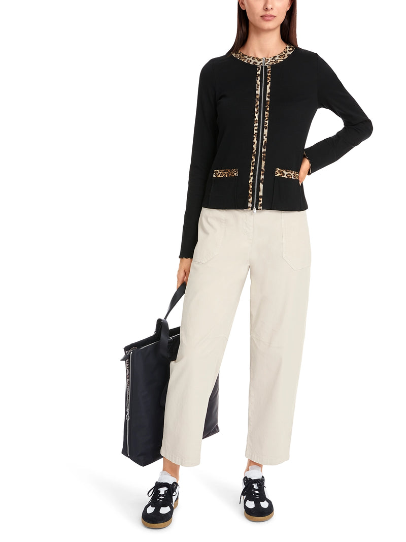 Marc Cain Zip jacket in cotton jersey YS 31.27 J20 - Pre-Order May Delivery