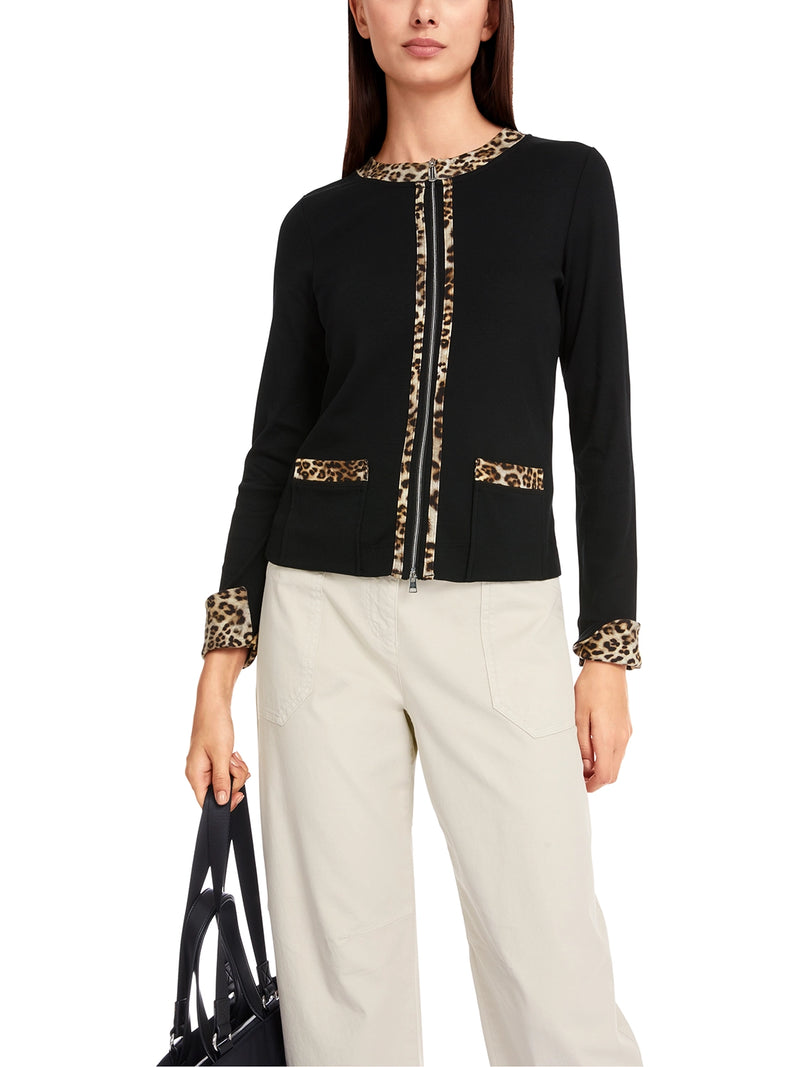 Marc Cain Zip jacket in cotton jersey YS 31.27 J20 - Pre-Order May Delivery